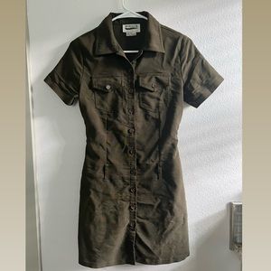New York Collection Button Down Mini Dress